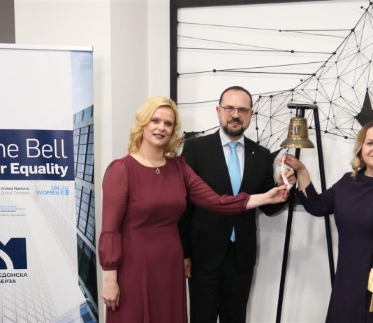 Македонска берза по петти пат се приклучи на глобалната иницијатива “Ring the Bell for Gender Equality”