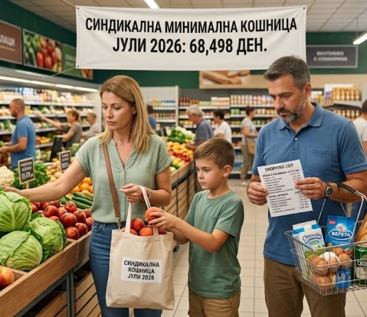 Синдикална кошничка за јули: 68.498 денари без кирија, над 83.800 со изнајмен стан!